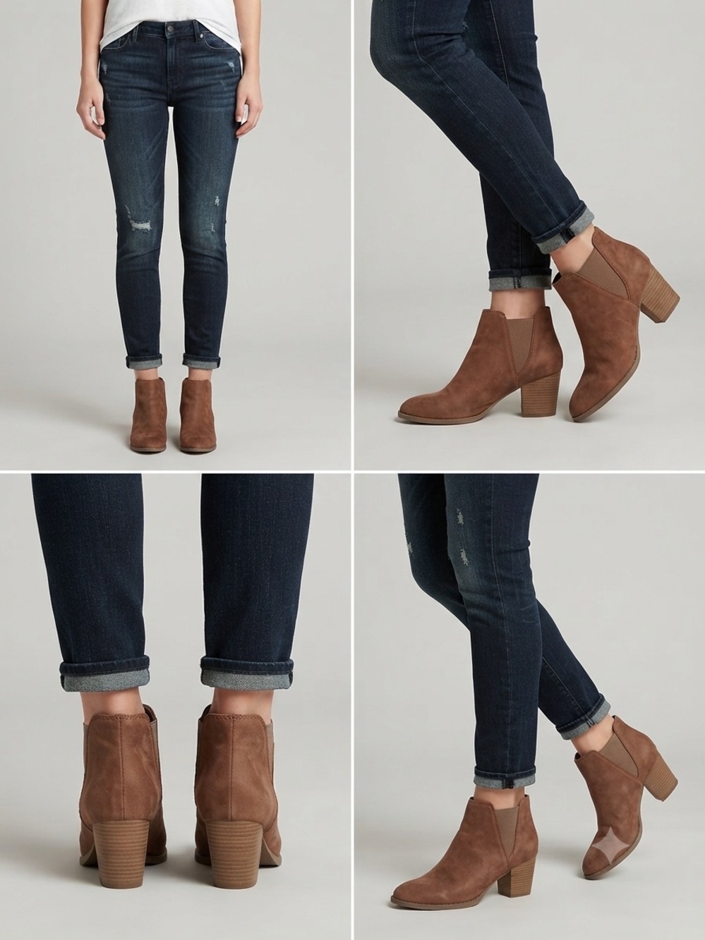 Serra Tan Suede Ankle Booties